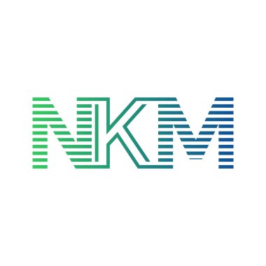 Modern NKM Logo Tasarımı. İş Kimliği için NKM Mektubu Minimalist, Profesyonel ve Çok Yönlü Markalaştırma Simgesi