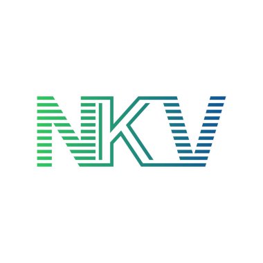 Modern NKV Logo Tasarımı. NKV Harfi Minimalist, Profesyonel ve İşletme Kimliği İçin Çok Yönlü Markalaşma Simgesi