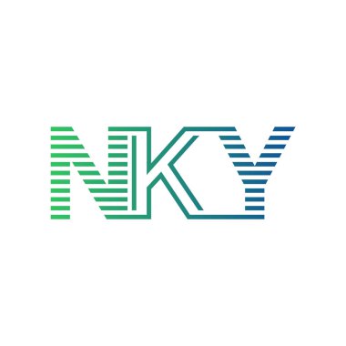 Modern NKY Logo Tasarımı. İş Kimliği için NKY Minimalist, Profesyonel ve Çok Yönlü Markalaştırma Simgesi