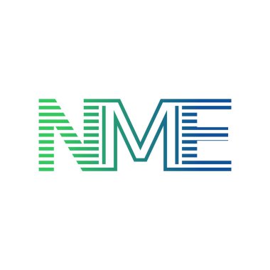Modern NME Logo Tasarımı. Harf NME Minimalist, Profesyonel ve İş Kimliği için Çok Yönlü Markalaştırma Simgesi