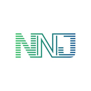 Modern NNJ Logo Tasarımı. Harf NNNJ İş Kimliği Minimalist, Profesyonel ve Çok Yönlü Markalaştırma Simgesi