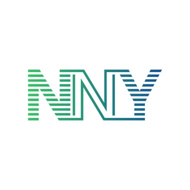 Modern NY Logo Tasarımı. İş Kimliği için NY Mektubu Minimalist, Profesyonel ve Çok Yönlü Markalaştırma Simgesi