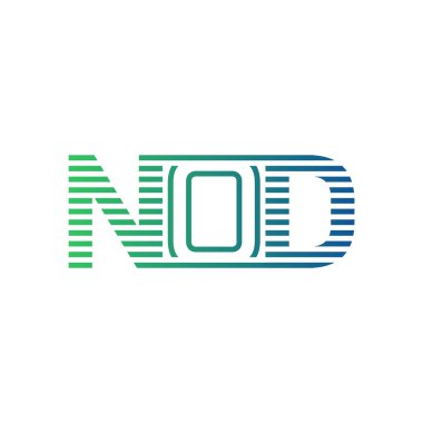 Modern NOD Logo Tasarımı. NOD Mektubu Minimalist, Profesyonel ve İş Kimliği için Çok Yönlü Markalaştırma Simgesi