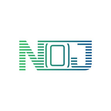 Modern NOJ Logo Tasarımı. NOJ Mektubu Minimalist, Profesyonel ve İş Kimliği için Çok Yönlü Markalaştırma Simgesi