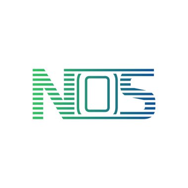 Modern NOS Logo Tasarımı. NOS Minimalist, Profesyonel ve İş Kimliği için Çok Yönlü Markalaştırma Simgesi