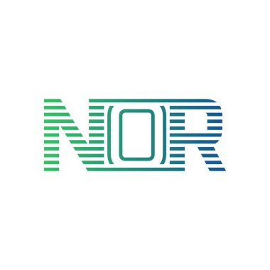Modern NOR Logo Tasarımı. NOR Mektubu Minimalist, Profesyonel ve İş Kimliği için Çok Yönlü Markalaştırma Simgesi