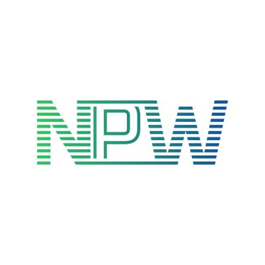 Modern NPW Logo Tasarımı. İşletme Kimliği İçin NPW Minimalist, Profesyonel ve Çok Yönlü Markalaştırma Simgesi