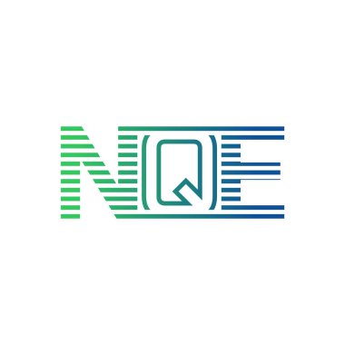 Modern NQE Logo Tasarımı. NQE Harfi İş Kimliği Minimalist, Profesyonel ve Çok Yönlü Markalaştırma Simgesi
