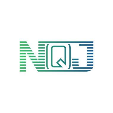 Modern NQJ Logo Tasarımı. NQJ Harfi Minimalist, Profesyonel ve İşletme Kimliği İçin Çok Yönlü Markalaşma Simgesi