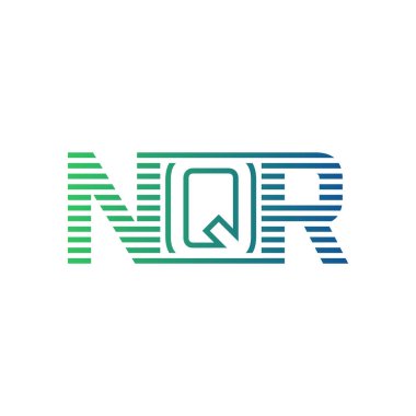 Modern NQR Logo Tasarımı. Harf NQR İş Kimliği Minimalist, Profesyonel ve Çok Yönlü Markalaştırma Simgesi