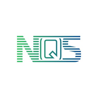 Modern NQS Logo Tasarımı. Harf NQS Minimalist, Profesyonel ve İş Kimliği için Çok Yönlü Markalaştırma Simgesi
