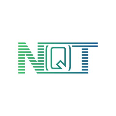 Modern NQT Logo Tasarımı. NQT 'nin Minimalist, Profesyonel ve İşletme Kimliği İçin Çok Yönlü Markalaştırma Simgesi