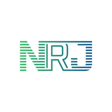 Modern NRJ Logo Tasarımı. NRJ Harfi Minimalist, Profesyonel ve İşletme Kimliği İçin Çok Yönlü Markalaşma Simgesi