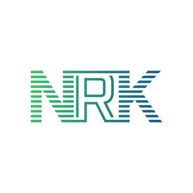 Modern NRK Logo Tasarımı. İşletme Kimliği İçin NRK Minimalist, Profesyonel ve Çok Yönlü Markalaştırma Simgesi