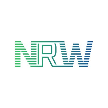 Modern NRW Logo Tasarımı. İşletme Kimliği İçin NRW Minimalist, Profesyonel ve Çok Yönlü Markalaştırma Simgesi