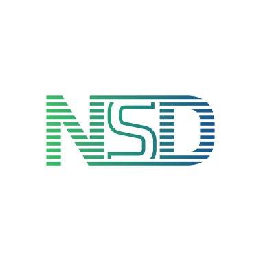 Modern NSD Logo Tasarımı. Harf NSD İş Kimliği Minimalist, Profesyonel ve Çok Yönlü Markalaştırma Simgesi