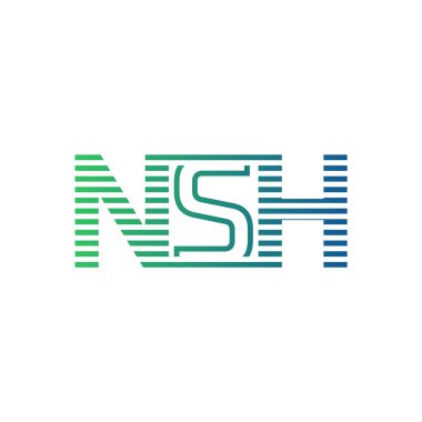 Modern NSH Logo Tasarımı. İş Kimliği için NSH Minimalist, Profesyonel ve Çok Yönlü Markalaştırma Simgesi