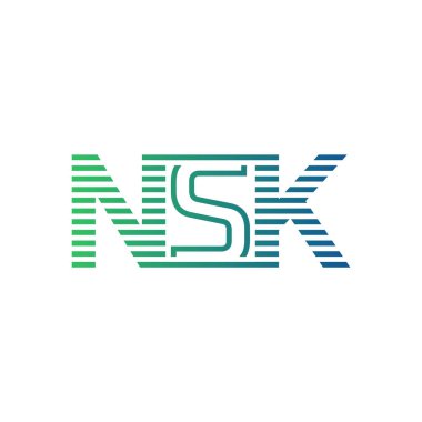 Modern NSK Logo Tasarımı. İş Kimliği için NSK Minimalist, Profesyonel ve Çok Yönlü Markalaştırma Simgesi