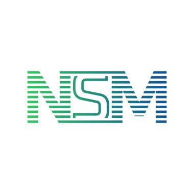 Modern NSM Logo Tasarımı. İş Kimliği için NSM Minimalist, Profesyonel ve Çok Yönlü Markalaştırma Simgesi