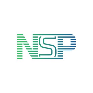 Modern NSP Logo Tasarımı. NSP Minimalist, Profesyonel ve İşletme Kimliği İçin Çok Yönlü Markalaştırma Simgesi