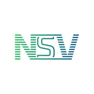 Modern NSV Logo Tasarımı. Harf NSV İş Kimliği Minimalist, Profesyonel ve Çok Yönlü Markalaştırma Simgesi
