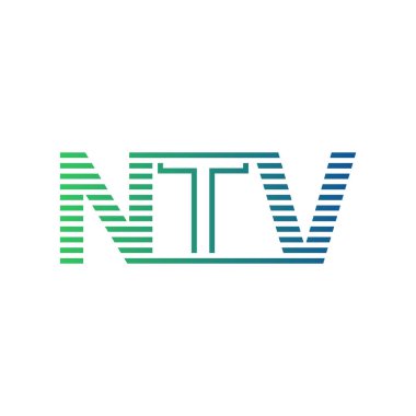 Modern NTV Logo Tasarımı. NTV Minimalist, Profesyonel ve İşletme Kimliği İçin Çok Yönlü Markalaştırma Simgesi
