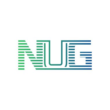 Modern NUG Logo Tasarımı. Harf NUG İş Kimliği Minimalist, Profesyonel ve Çok Yönlü Markalaştırma Simgesi