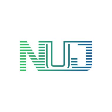Modern NUJ Logo Tasarımı. NUJ Harfi İş Kimliği Minimalist, Profesyonel ve Çok Yönlü Markalaştırma Simgesi