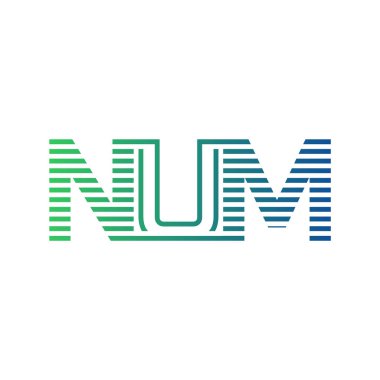 Modern NUM Logo Tasarımı. Harf NUM İş Kimliği Minimalist, Profesyonel ve Çok Yönlü Markalaştırma Simgesi