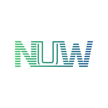 Modern NUW Logo Tasarımı. İşletme Kimliği İçin NUW Minimalist, Profesyonel ve Çok Yönlü Markalaştırma Simgesi