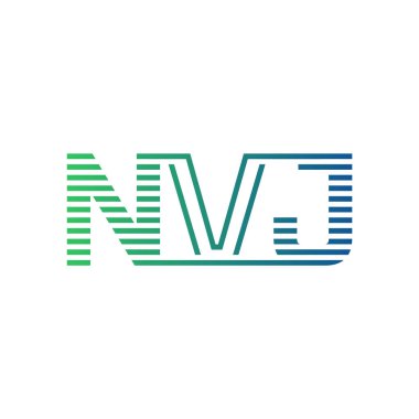 Modern NVJ Logo Tasarımı. NVJ Mektubu İş Kimliği Minimalist, Profesyonel ve Çok Yönlü Markalaştırma Simgesi