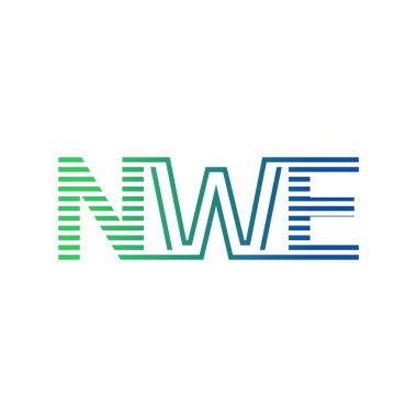 Modern NWE Logo Tasarımı. Harf NWE İş Kimliği Minimalist, Profesyonel ve Çok Yönlü Markalaştırma Simgesi