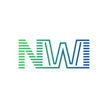 Modern NWI Logo Tasarımı. NWI Mektubu Minimalist, Profesyonel ve İşletme Kimliği İçin Çok Yönlü Markalaşma Simgesi