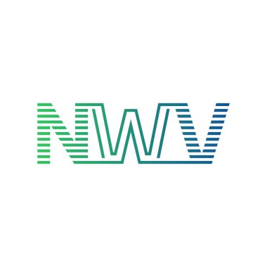 Modern NWV Logo Tasarımı. NWV Harfi Minimalist, Profesyonel ve İşletme Kimliği İçin Çok Yönlü Markalaşma Simgesi