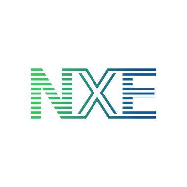 Modern NXE Logo Tasarımı. Harf NXE İş Kimliği Minimalist, Profesyonel ve Çok Yönlü Markalaştırma Simgesi