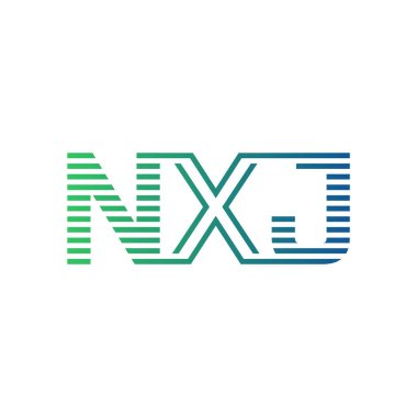 Modern NXJ Logo Tasarımı. NXJ Harfi Minimalist, Profesyonel ve İşletme Kimliği İçin Çok Yönlü Markalaşma Simgesi
