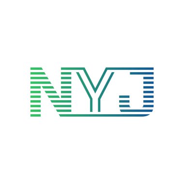 Modern NYJ Logo Tasarımı. NYJ Mektubu Minimalist, Profesyonel ve İşletme Kimliği İçin Çok Yönlü Marka Simgesi