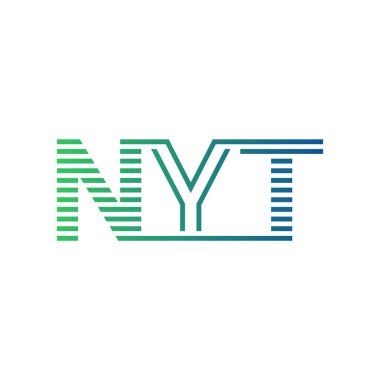 Modern NYT Logo Tasarımı. NYT Minimalist, Profesyonel ve İş Kimliği için Çok Yönlü Markalaştırma Simgesi