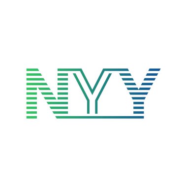 Modern NYY Logo Tasarımı. NYY Minimalist, Profesyonel ve İş Kimliği için Çok Yönlü Marka Simgesi