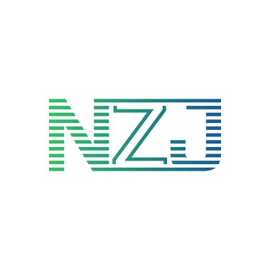 Modern NZJ Logo Tasarımı. NZJ Harfi Minimalist, Profesyonel ve İşletme Kimliği İçin Çok Yönlü Markalaşma Simgesi