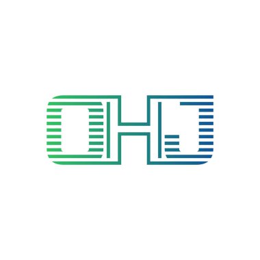Modern OHJ Logo Tasarımı. İş Kimliği için OHJ Mektubu, Minimalist, Profesyonel ve Çok Yönlü Markalaşma Simgesi