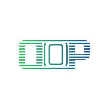 Modern OOP Logo Tasarımı. İşletme Kimliği İçin Minimalist, Profesyonel ve Çok Yönlü Markalaştırma Simgesi