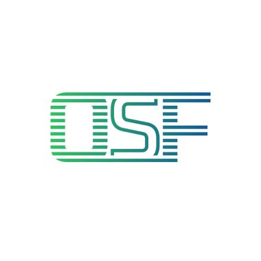 Modern OSF Logo Tasarımı. İş Kimliği için OSF Minimalist, Profesyonel ve Çok Yönlü Markalaştırma Simgesi