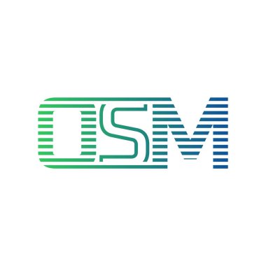 Modern OSM Logo Tasarımı. İş Kimliği için OSM Minimalist, Profesyonel ve Çok Yönlü Markalaştırma Simgesi