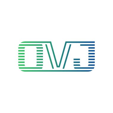 Modern OVJ Logo Tasarımı. İş Kimliği için OVJ Minimalist, Profesyonel ve Çok Yönlü Markalaştırma Simgesi