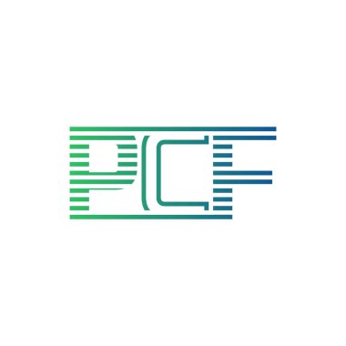 Modern PCF Logo Tasarımı. İş Kimliği için PCF Minimalist, Profesyonel ve Çok Yönlü Markalaştırma Simgesi