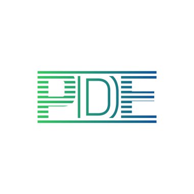 Modern PDE Logo Tasarımı. İş Kimliği için PDE Minimalist, Profesyonel ve Çok Yönlü Markalaştırma Simgesi