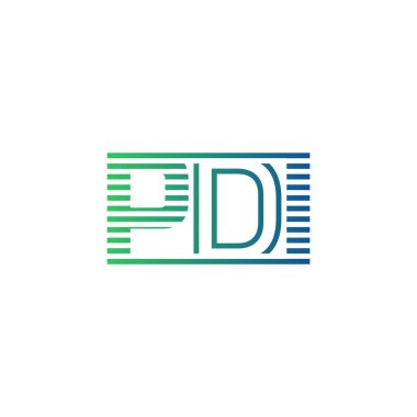 Modern PDI Logo Tasarımı. İş Kimliği için PDI Minimalist, Profesyonel ve Çok Yönlü Markalaştırma Simgesi
