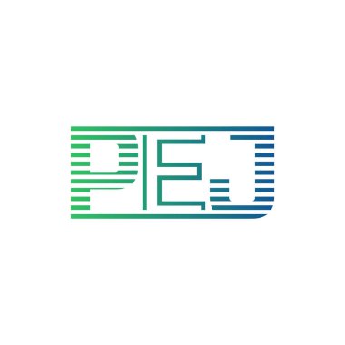 Modern PEJ Logo Tasarımı. PEJ Harfi Minimalist, Profesyonel ve İş Kimliği için Çok Yönlü Markalaştırma Simgesi