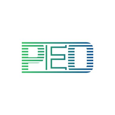 Modern PEO Logo Tasarımı. İş Kimliği için PEO Minimalist, Profesyonel ve Çok Yönlü Markalaştırma Simgesi